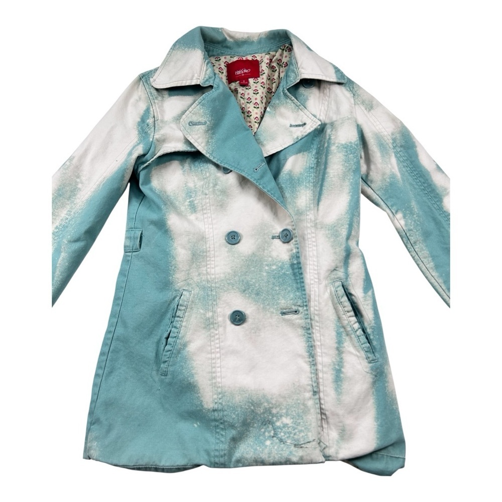 Moschino Custom Bleached Trench Jacket Butterfly “Believe” Hand Painted Coat S - Picture 2 of 9